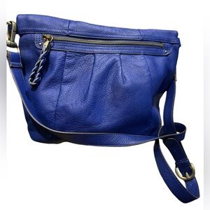 PRICE CUT!! Beautiful B Makowsky leather fold over bag; EUC- rich color ; Nice!